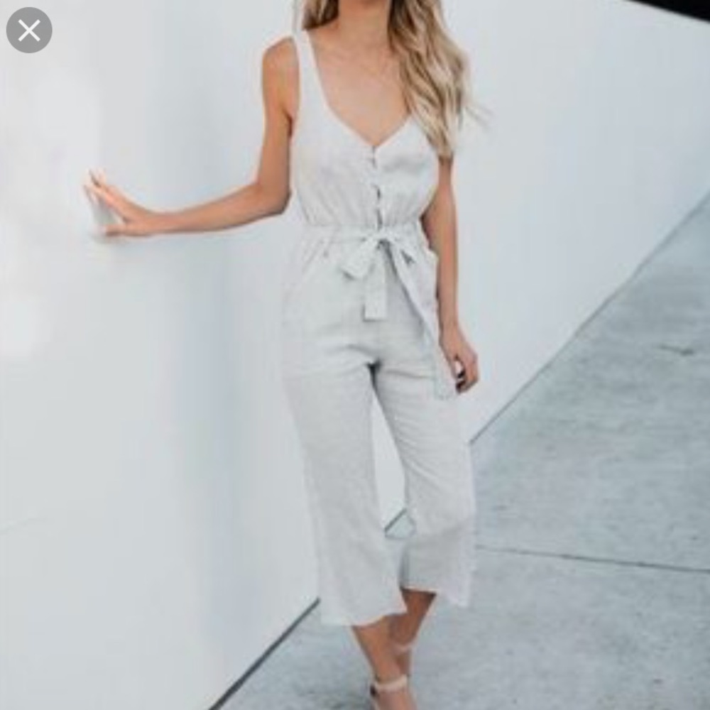 Buckingham Pocketed Jumpsuit from Vici